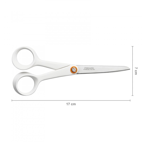 Fiskars 1020413 17 cm fehér általános olló