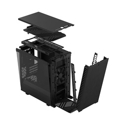 Fractal Design Define 7 Mini fekete (táp nélküli) ablakos mATX ház