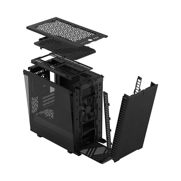 Fractal Design Define 7 Mini fekete (táp nélküli) ablakos mATX ház