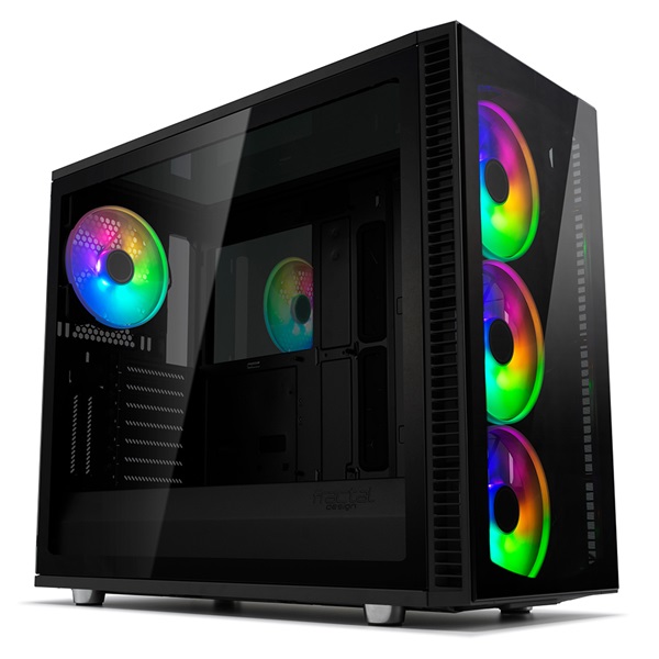 Fractal Design Define S2 Vision RGB Fekete ablakos (Táp nélküli) E-ATX ház