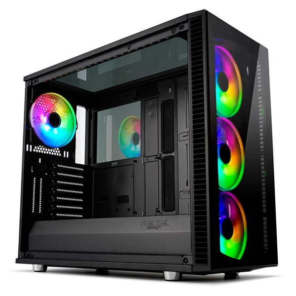 Fractal Design Define S2 Vision RGB Fekete ablakos (Táp nélküli) E-ATX ház