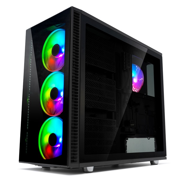 Fractal Design Define S2 Vision RGB Fekete ablakos (Táp nélküli) E-ATX ház