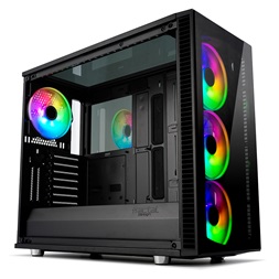 Fractal Design Define S2 Vision RGB Fekete ablakos (Táp nélküli) E-ATX ház