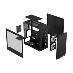 Fractal Design Focus 2 RGB fekete (táp nélküli) ablakos ATX ház