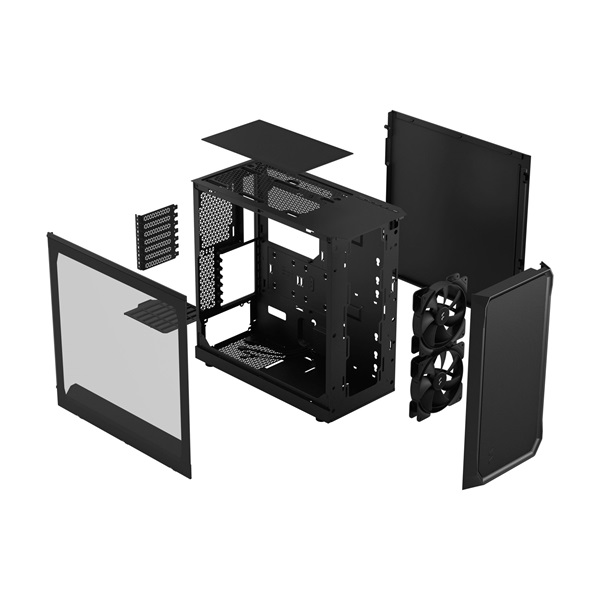 Fractal Design Focus 2 fekete (táp nélküli) ablakos ATX ház