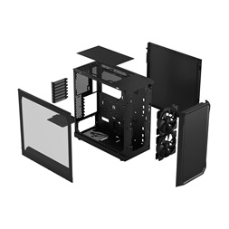 Fractal Design Focus 2 fekete (táp nélküli) ablakos ATX ház