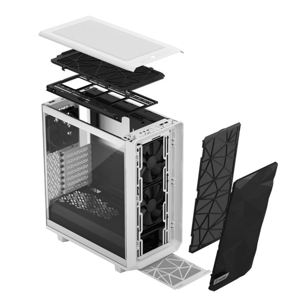 Fractal Design Meshify 2 Compact Fehér ablakos (Táp nélküli) ATX ház