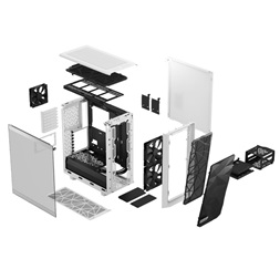 Fractal Design Meshify 2 Compact Fehér ablakos (Táp nélküli) ATX ház