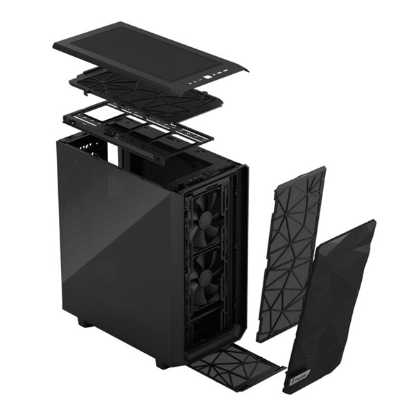 Fractal Design Meshify 2 Compact Fekete sötét ablakos (Táp nélküli) ATX ház