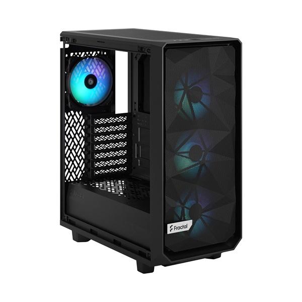 Fractal Design Meshify 2 Compact RGB fekete (táp nélküli) ablakos ATX ház