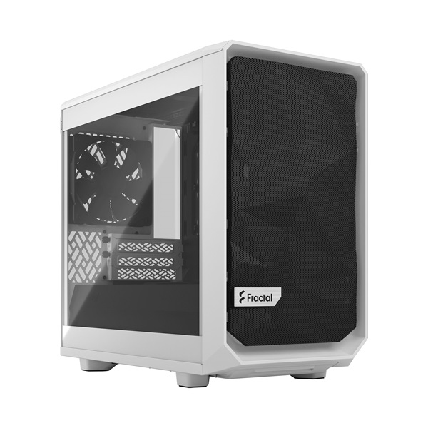 Fractal Design Meshify 2 Nano fehér (táp nélküli) ablakos mini-ITX ház