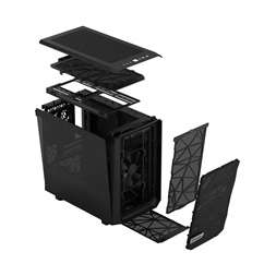 Fractal Design Meshify 2 Nano fekete (táp nélküli) ablakos mini-ITX ház