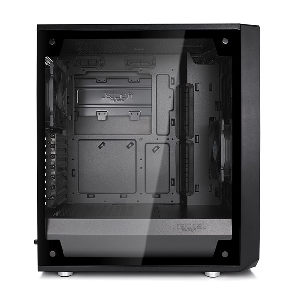 Fractal Design Meshify C Blackout TG Light Fekete ablakos (Táp nélküli) ATX ház