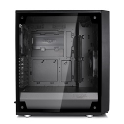 Fractal Design Meshify C Blackout TG Light Fekete ablakos (Táp nélküli) ATX ház