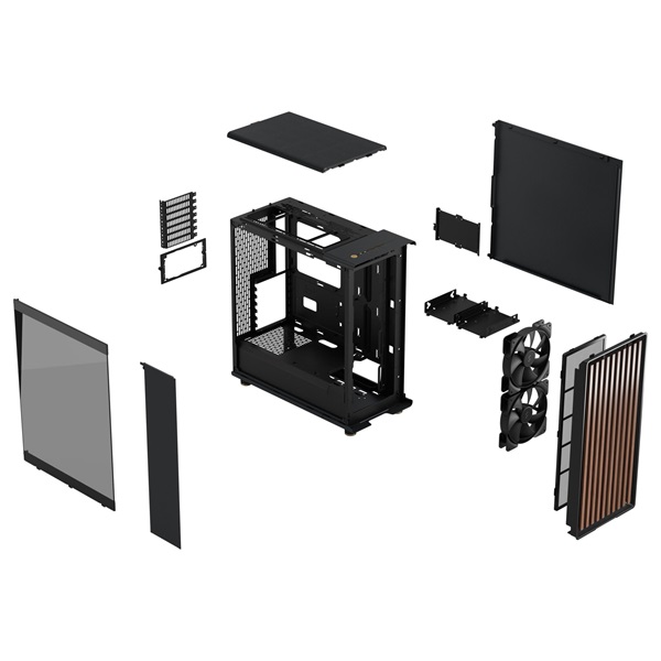 Fractal Design North fekete (táp nélküli) ablakos ATX ház