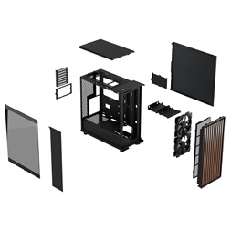 Fractal Design North fekete (táp nélküli) ablakos ATX ház