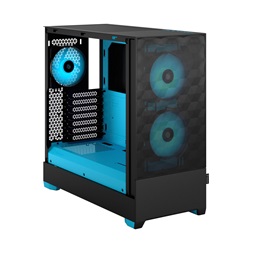 Fractal Design Pop Air RGB ciánkék/fekete (táp nélküli) ablakos ATX ház