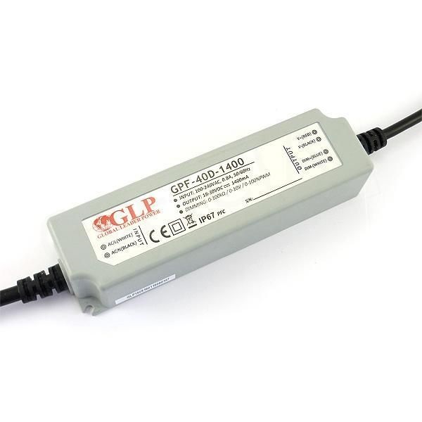 GLP GPF-40D-1400 42W 18~30V 1400mA IP67 LED tápegység