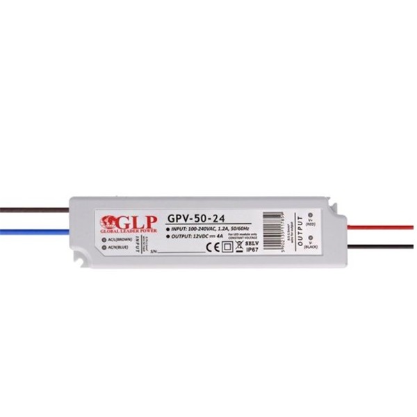 GLP GPV-50-24 48W 24V 2A IP67 LED tápegység