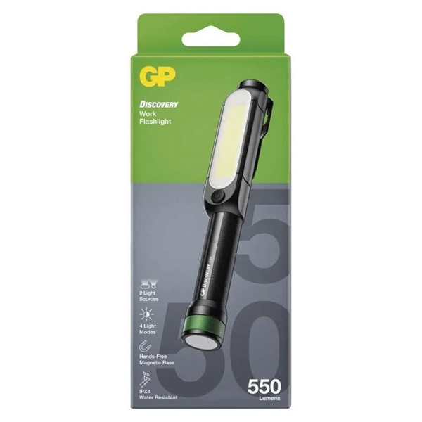 GP C34 + 3× LR6 LED zseblámpa