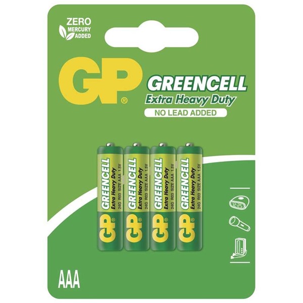 GP Greencell AAA (LR03) mikro ceruza elem 4db/bliszter