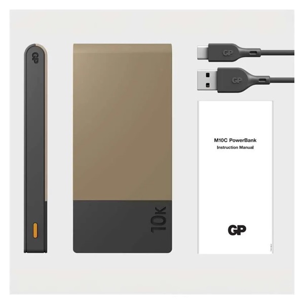 GP M2+ Series 10000mAh 22,5W bézs power bank