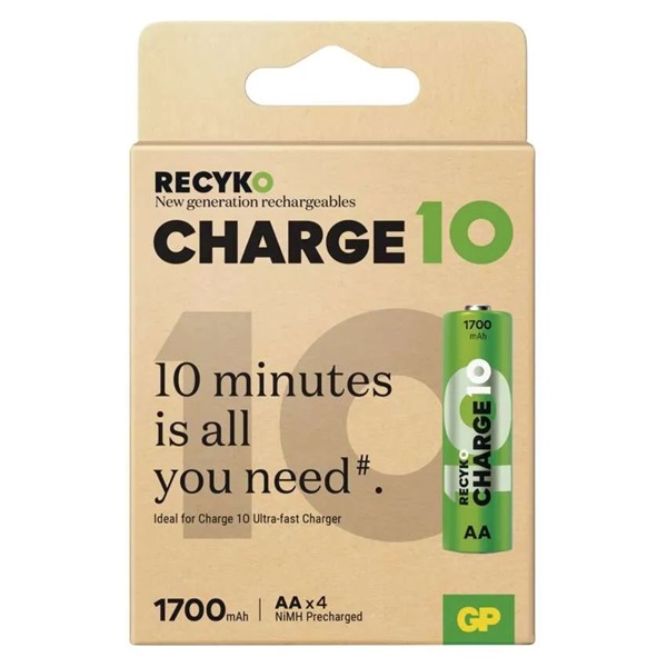 GP ReCyko Charge 10 akkumulátor HR6 (AA)1700mAh 4db