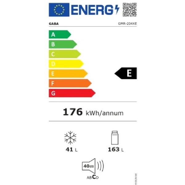 Gaba GMR-204XE inox felülfagyasztós hűtőszekrény