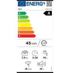 Gaba GTW-712A 7kg elöltöltős mosógép