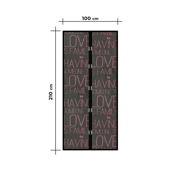 Garden of Eden 11398M 100 x 210 cm "Love" szúnyogháló függöny ajtóra