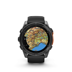 Garmin 010-02905-00 fenix 8 AMOLED (51mm) szilikon pántos fekete okosóra