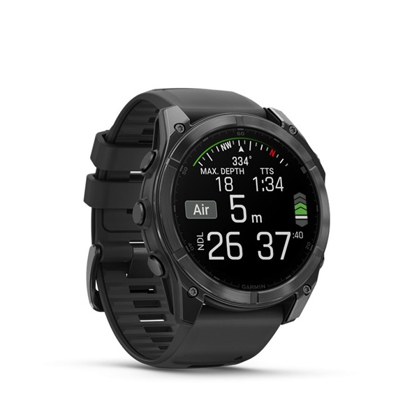 Garmin 010-02905-00 fenix 8 AMOLED (51mm) szilikon pántos fekete okosóra