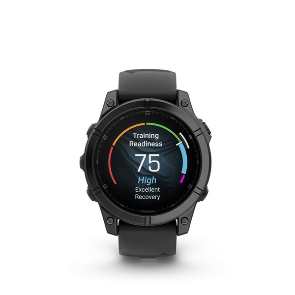 Garmin 010-03025-01 fenix E AMOLED (47mm) szilikon pántos fekete okosóra