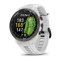 Garmin Approach S70 (42mm) fekete kerámia fehér szilikon szíjjal (ED) okosóra