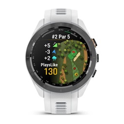 Garmin Approach S70 (42mm) fekete kerámia fehér szilikon szíjjal (ED) okosóra