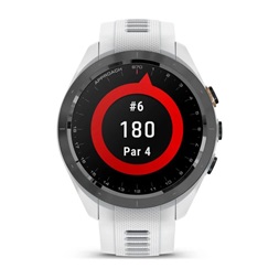 Garmin Approach S70 (42mm) fekete kerámia fehér szilikon szíjjal (ED) okosóra