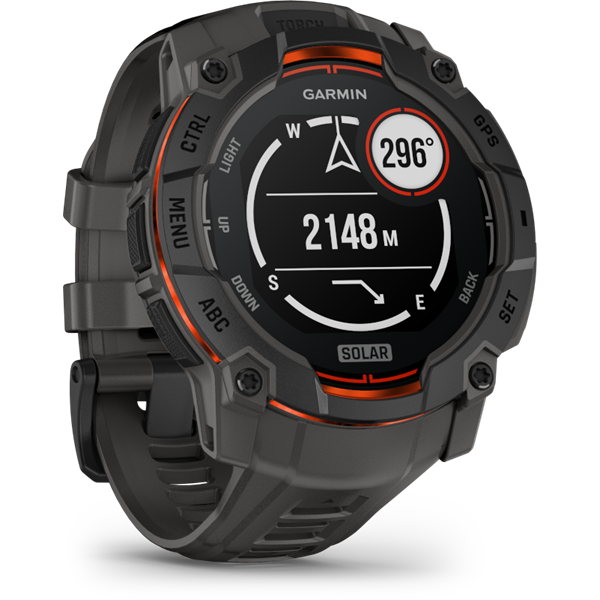 Garmin Instinct 3 fekete sötétszürke szíjjal okosóra