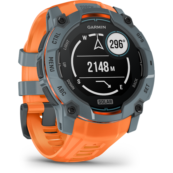 Garmin Instinct 3 szürke narancs szíjjal okosóra