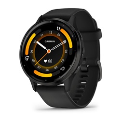 Garmin Venu 3 fekete, fekete kerettel, szilikon szíjjal okosóra