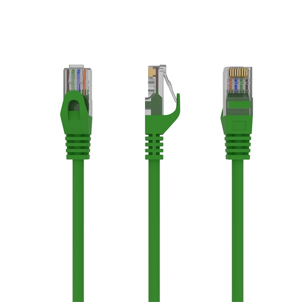 Gembird 25cm RJ45 CAT6 M/M zöld UTP kábel