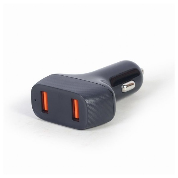 Gembird TA-U2QC3-CAR-01 36W QC3.0 2xUSB fekete autós gyorstöltő