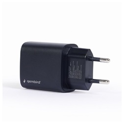 Gembird TA-UQC3-03 18W USB A/USB C fekete gyorstöltő