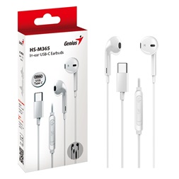 Genisu HS-M365 USB-C vezetékes fehér mikrofonos fülhallgató