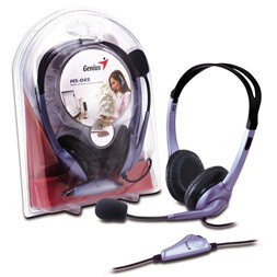 Genius HS-04S mikrofonos single Jack PC fekete headset