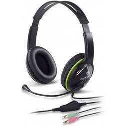 Genius HS-400A jack mikrofonos PC zöld headset