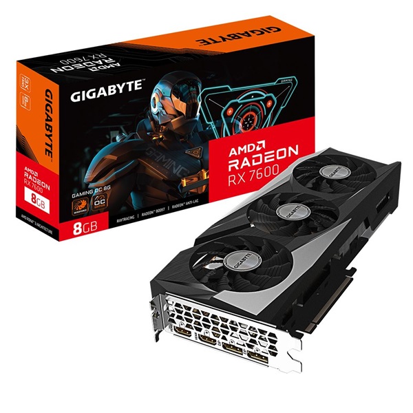 Gigabyte Radeon RX 7600 Gaming OC 8GB GDDR6 128-bit grafikus kártya