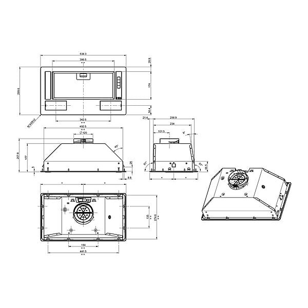 Gorenje BHI681EB fekete beépíthető páraelszívó