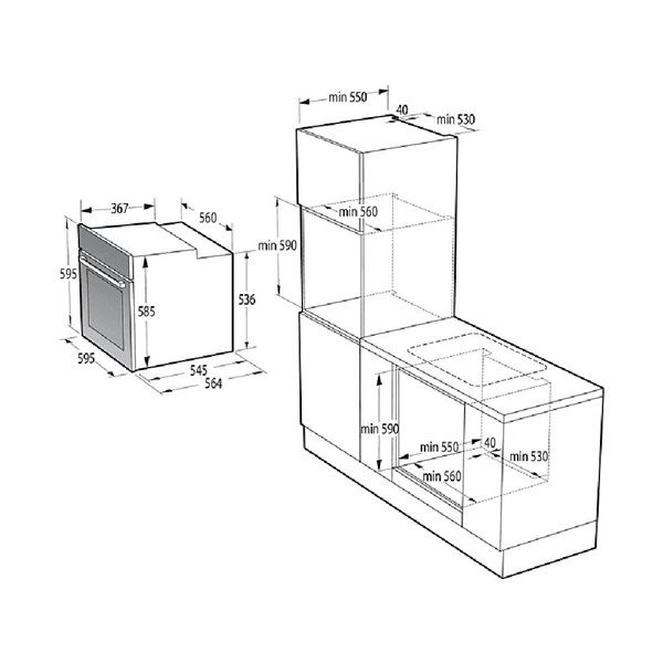 Gorenje BOS6737E13BG fekete beépíthető sütő