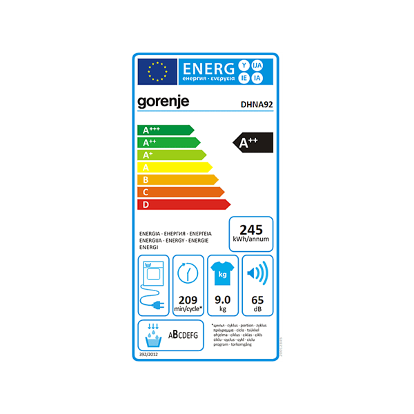 Gorenje DHNA92 hőszivattyús szárítógép