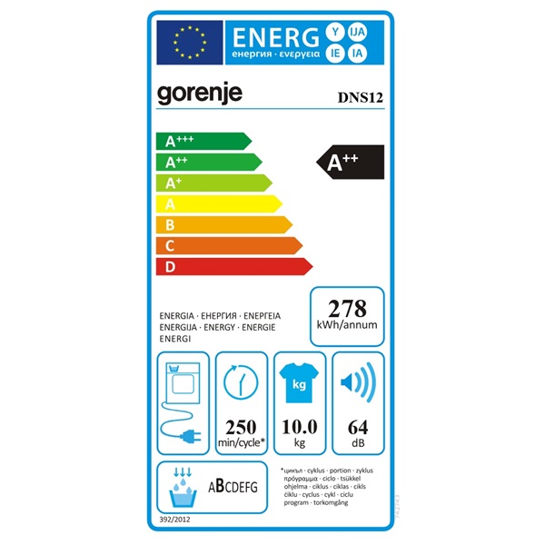 Gorenje DNS12 hőszivattyús szárítógép